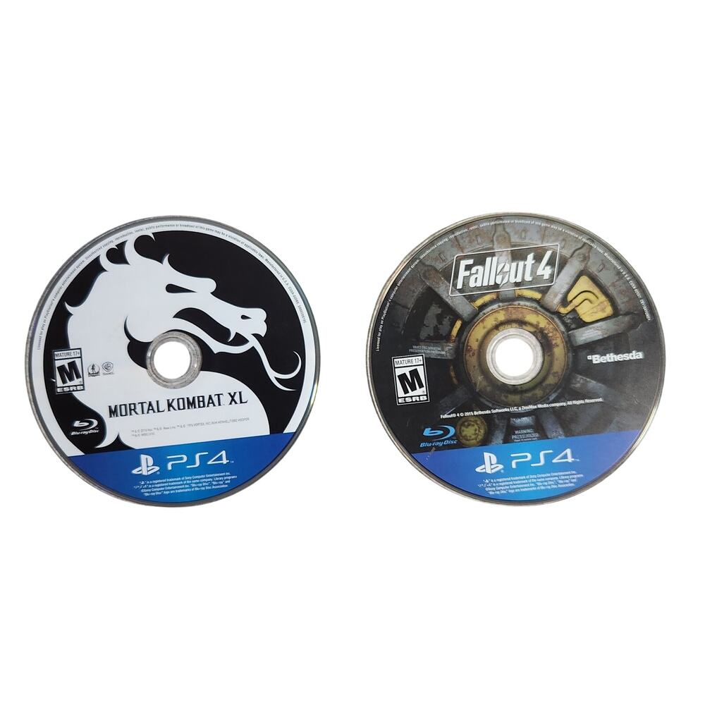 PS4 Mortal Kombat XL & Fallout 4 DISC ONLY Pre-owned